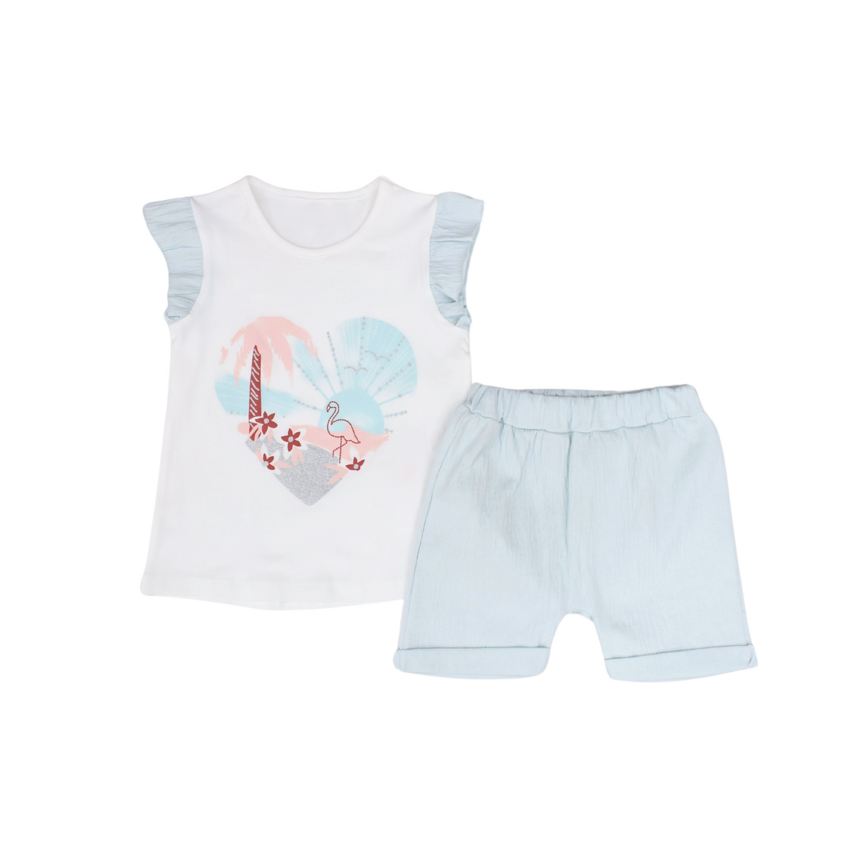 Tropical Heart Girls Casual Set