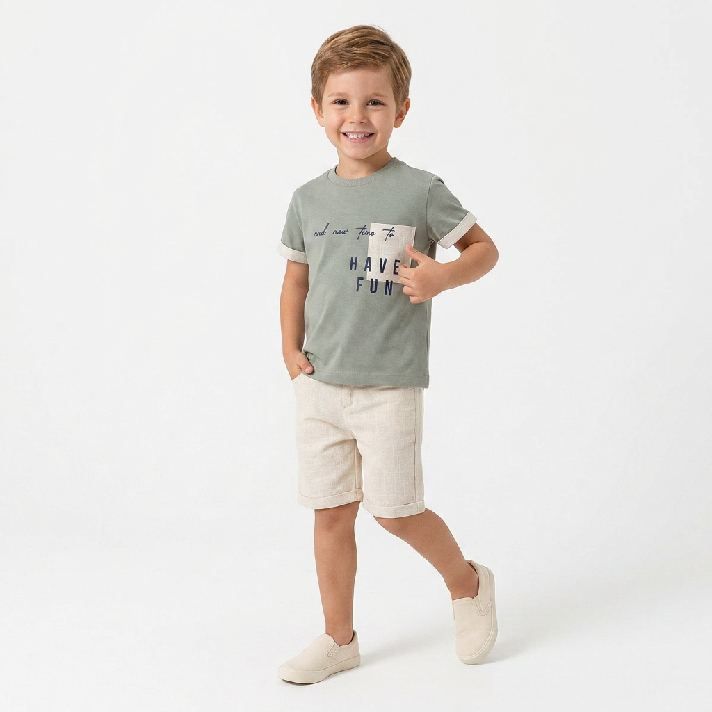 Trendy Tyler Boys Shorts Set